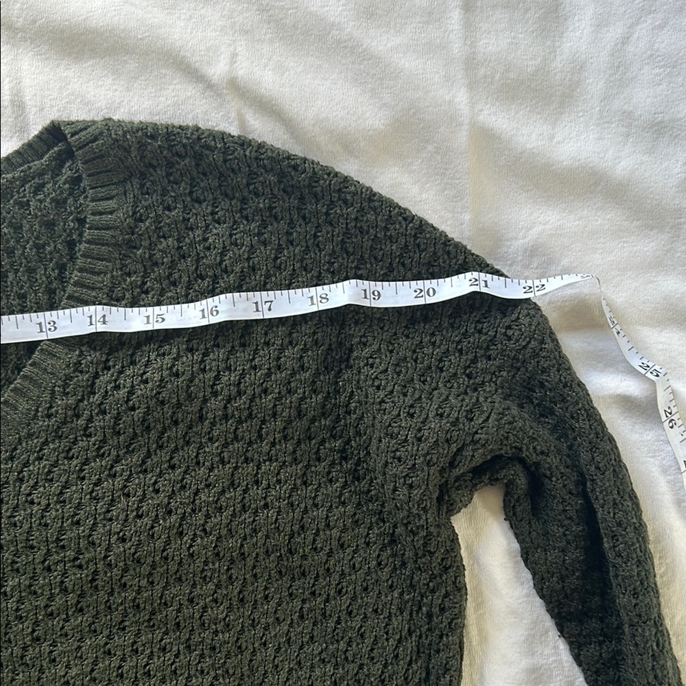 American Eagle Dark Green Cotton Blend Sweater - Picture 6 of 10